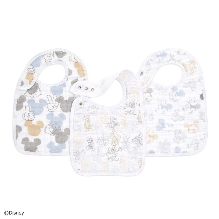 スナップビブ/ミッキー+ミニー/3枚