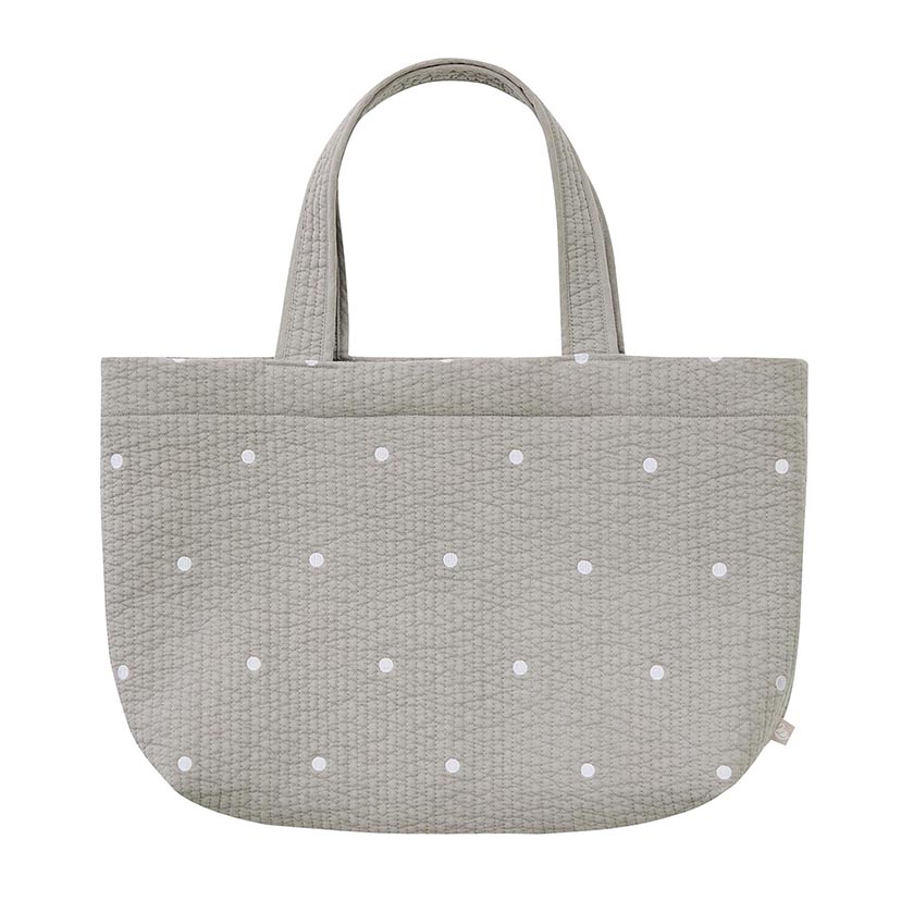 ヌビ・トートバッグ/ドット/グレー