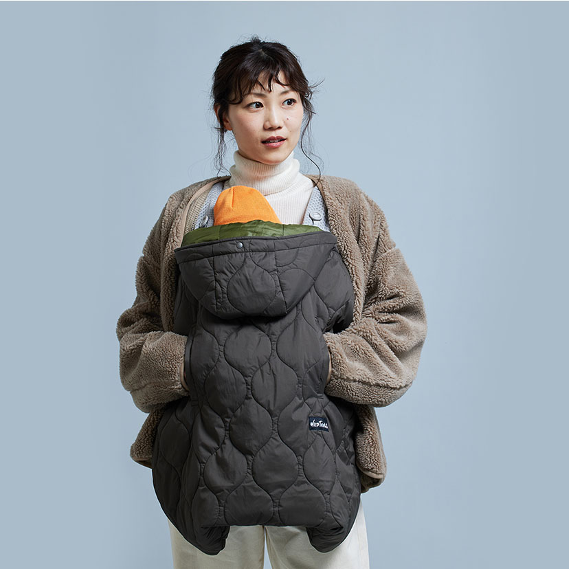 WILD THINGS(ワイルドシングス) キルティング防寒ケープ/オリーブ