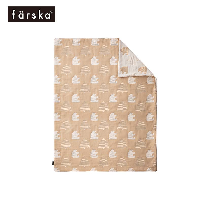 3重ガーゼ2way掛けふとんカバー/トドラー/モリノクマティーブラウン