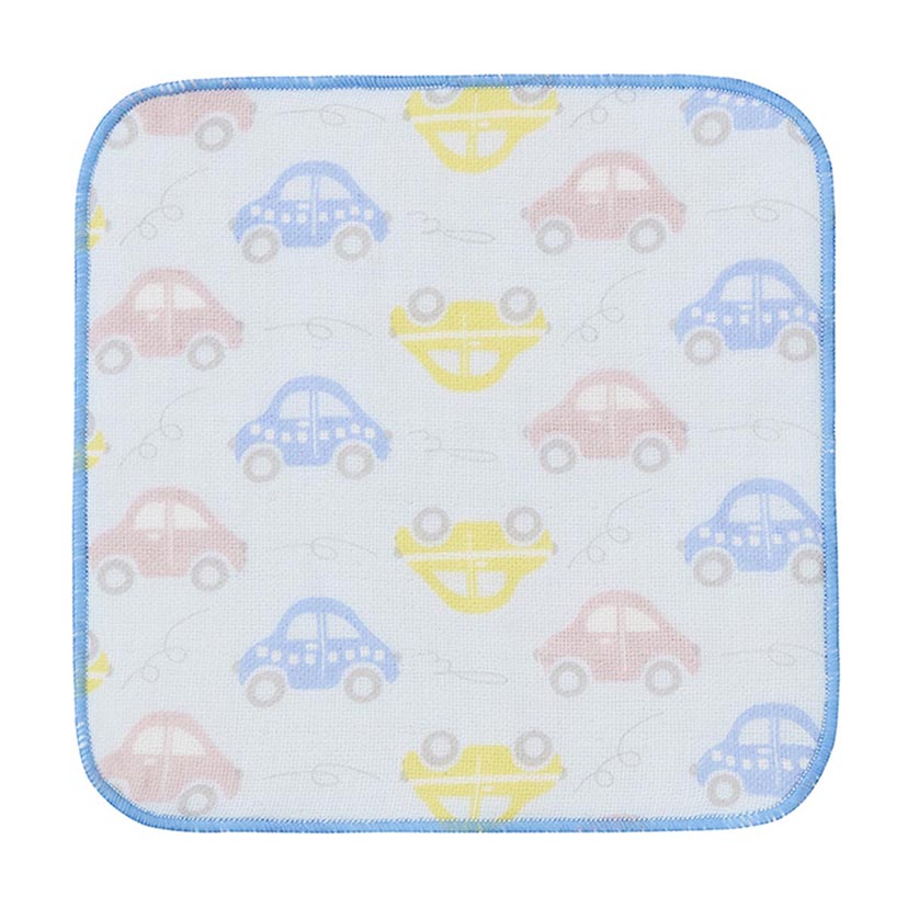 ガーゼミニタオル/カー/ブルー