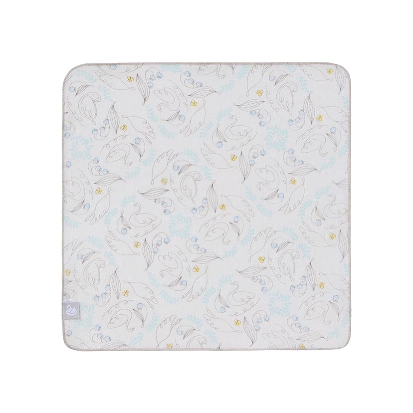 ガーゼハンカチ/スワン/グレー