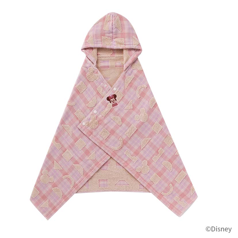 KIDEAタオル/エラブ/フード付きバスタオル/ミニー