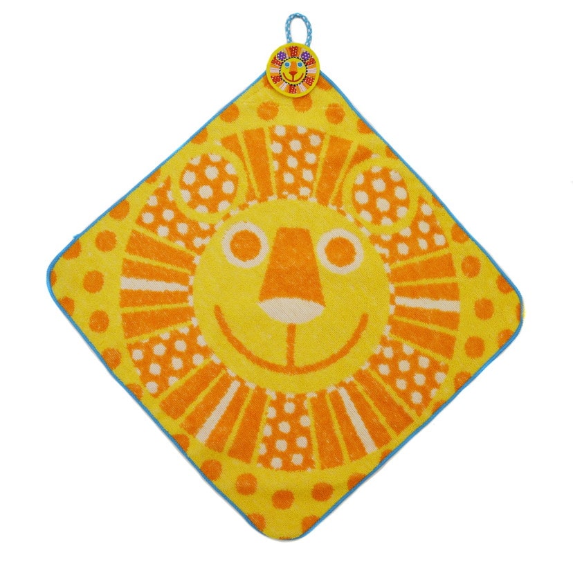 ふんわりループ付きタオル/イエロー