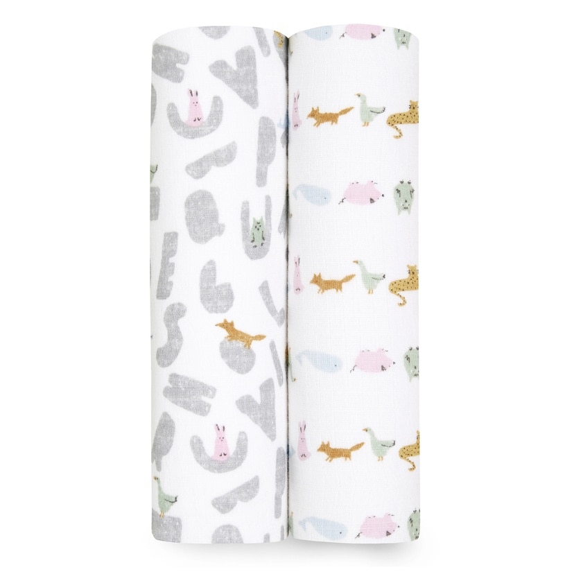 スワドル/アルファベットアニマル/2枚