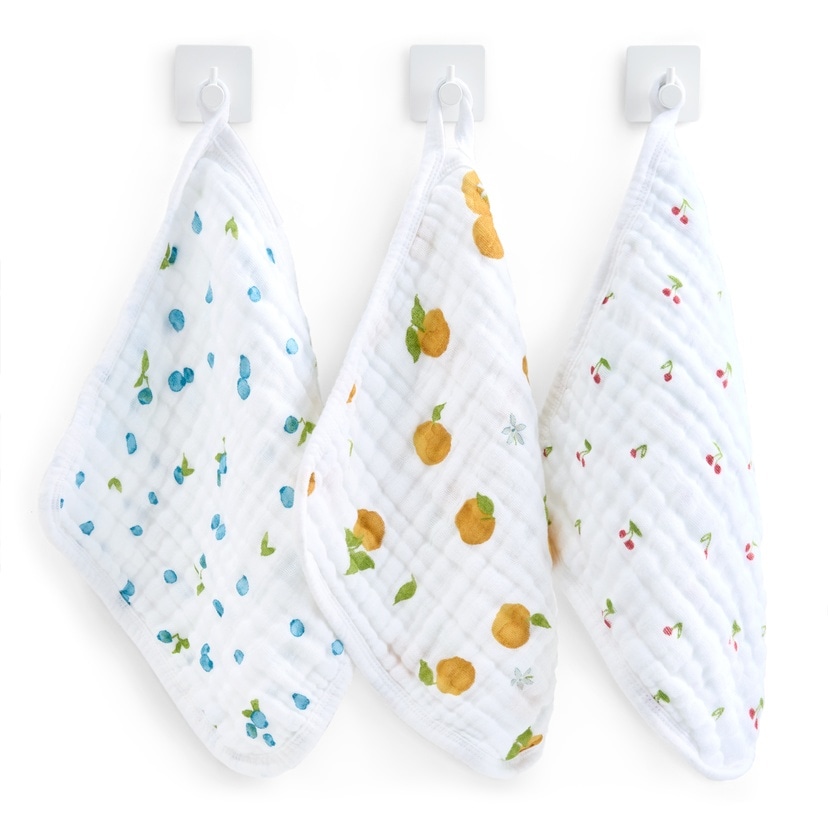 ウォッシュクロス/フレッシュフルーツ/オーガニック/3枚